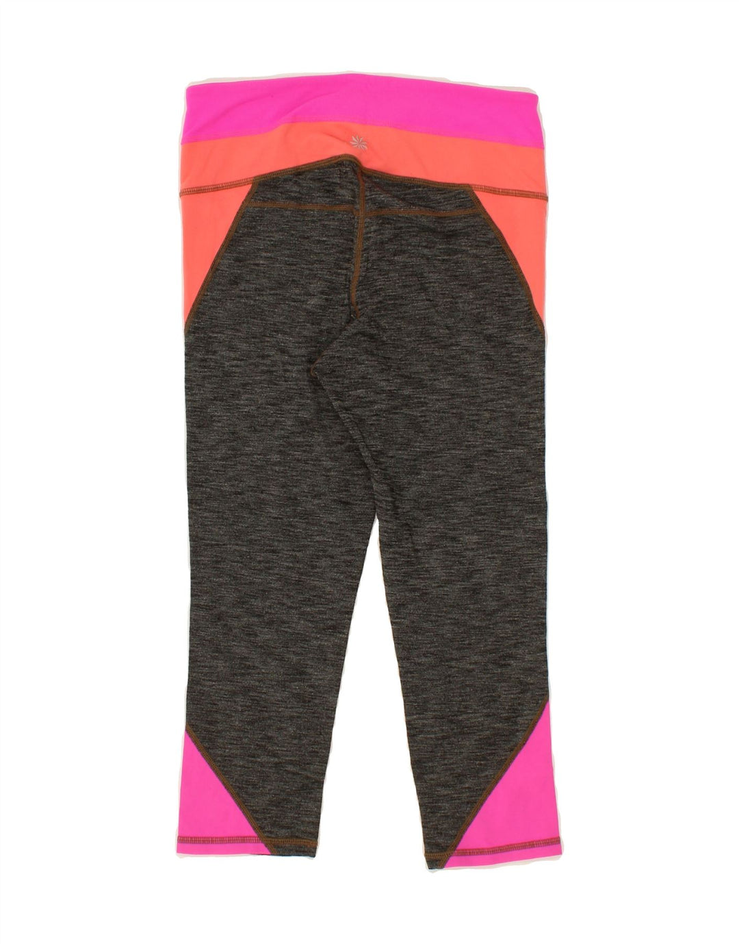 ATHLETA Womens Capri Leggings UK 10 Small  Grey Colourblock Nylon Vintage Athleta and Second-Hand Athleta from Messina Hembry 