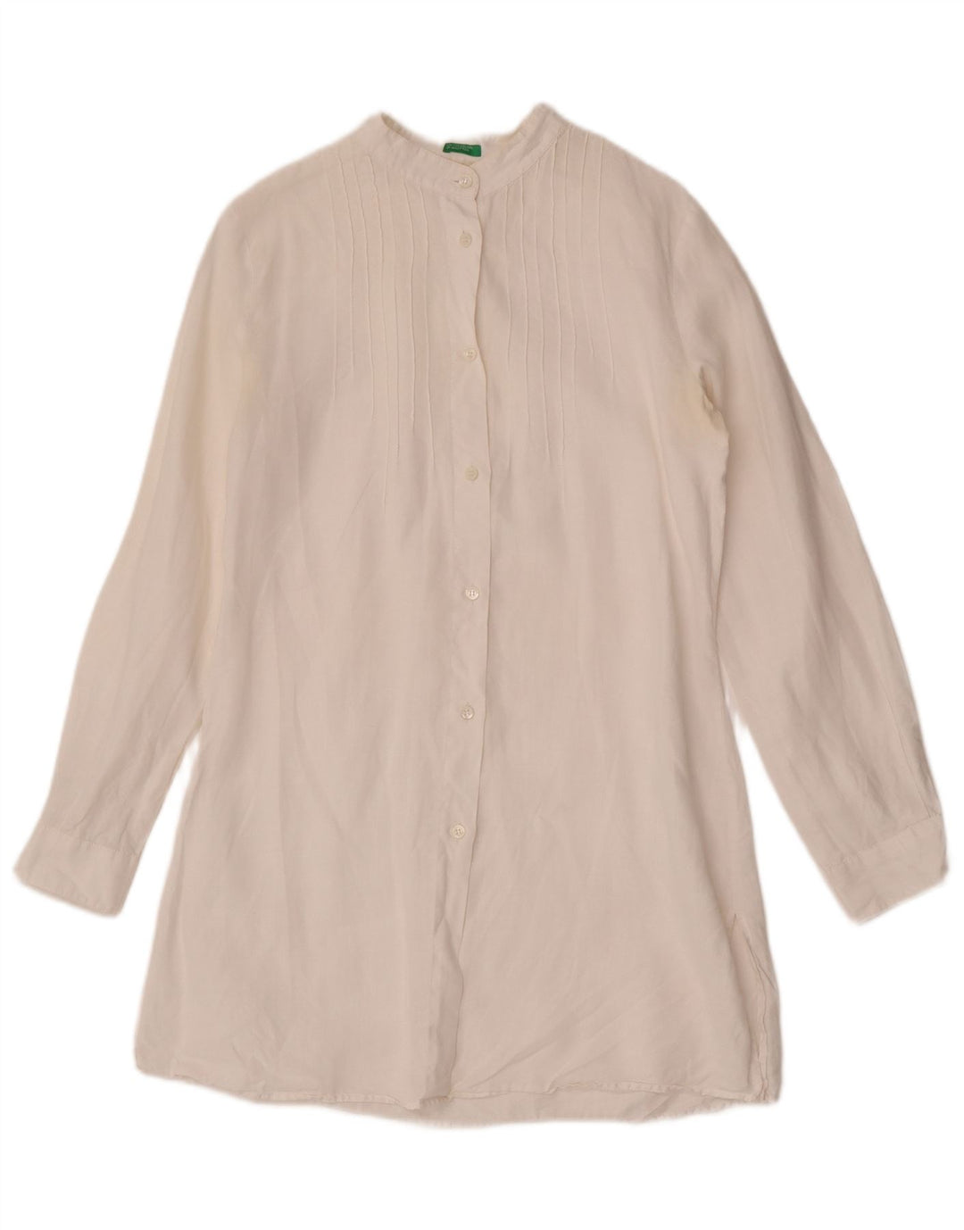 Benetton skjortekjole til kvinder UK 10 Small White