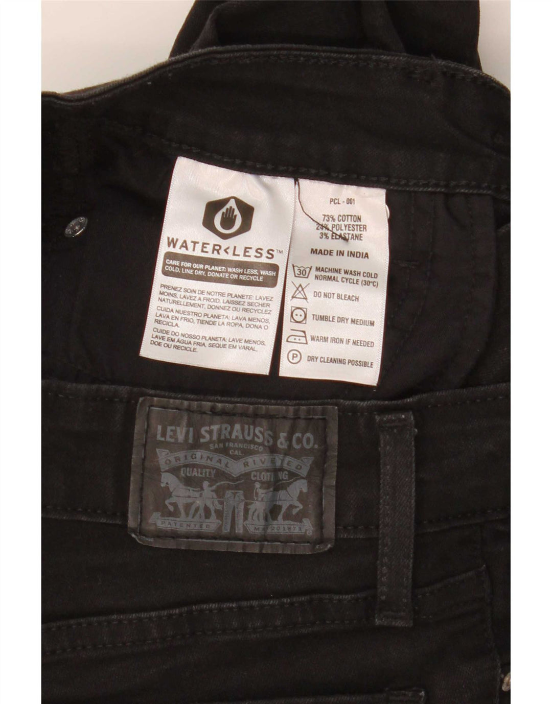 Levi's Dame 715 Bootcut Jeans W25 L27 Sort Bomuld