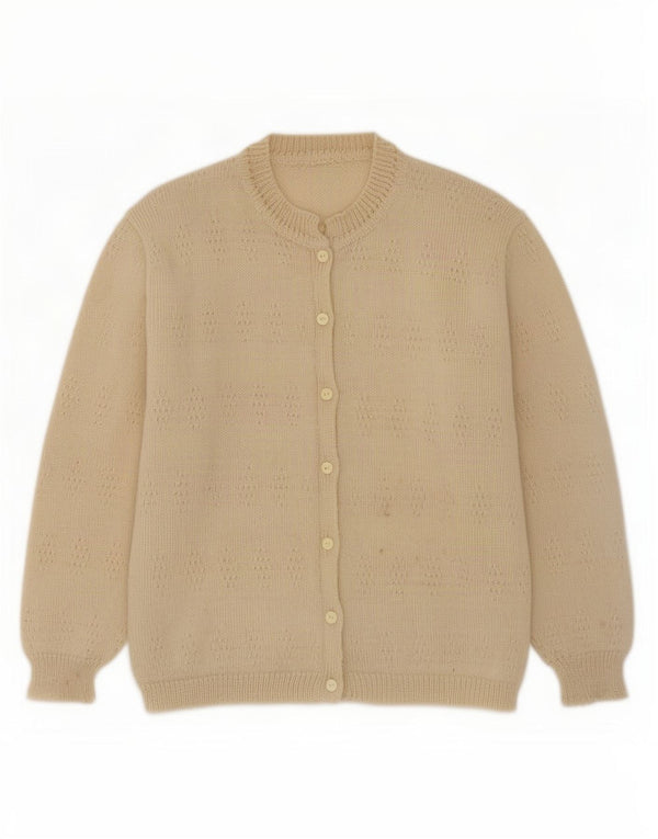 Vintage dame cardigan sweater UK 18 XL Beige