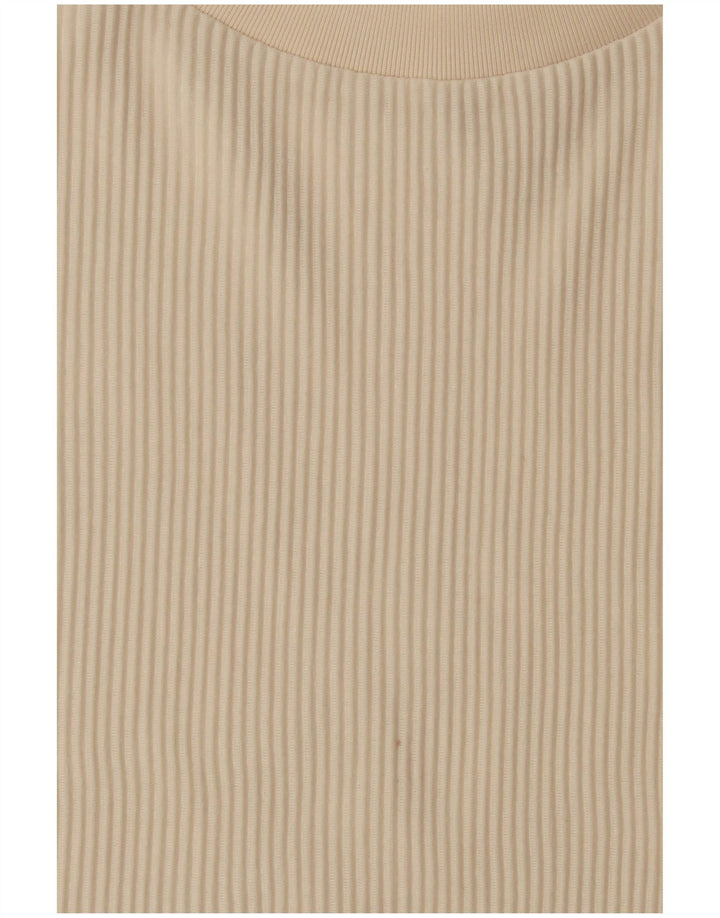 Adidas Dame Oversized Vest Top UK 8 Small Beige Polyester