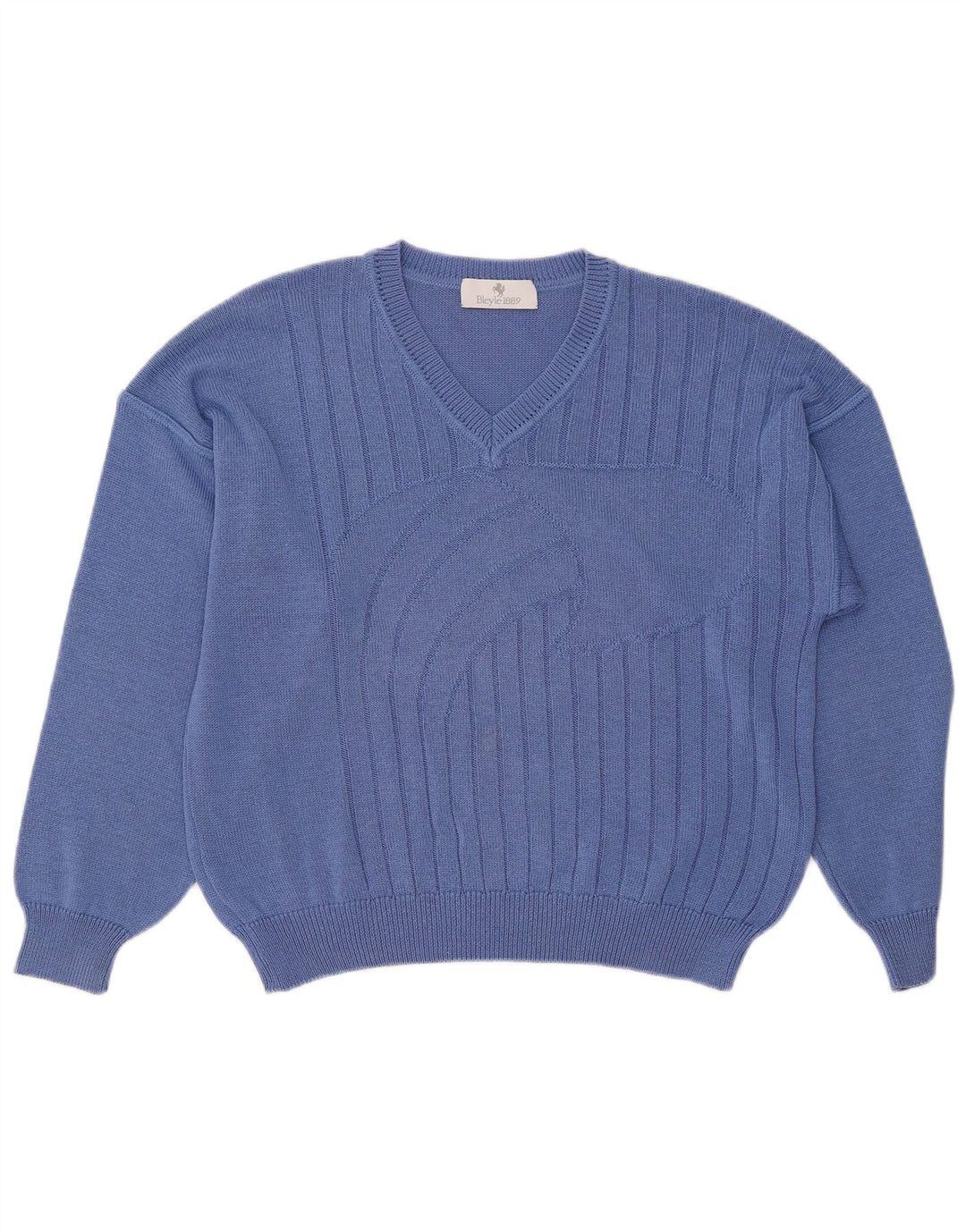 Bleyle Herre afslappet pasform V-hals sweater lille blå