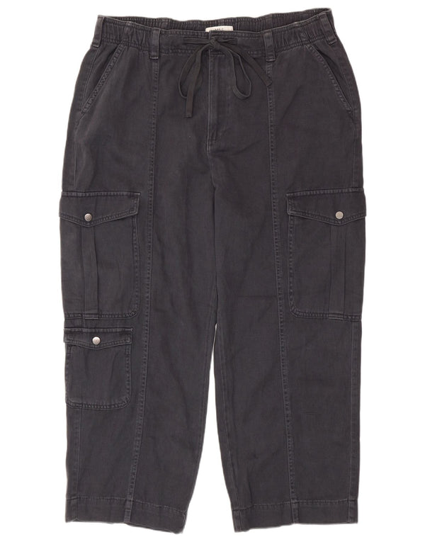 Marks & Spencer Dame Loose Fit Cargo Bukser UK 18 XL W38 L27 Grå