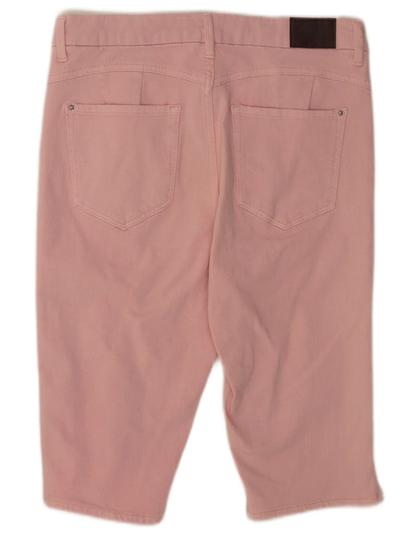 Marks & Spencer Womens High Waist Casual Shorts UK 14 Medium W32 Pink