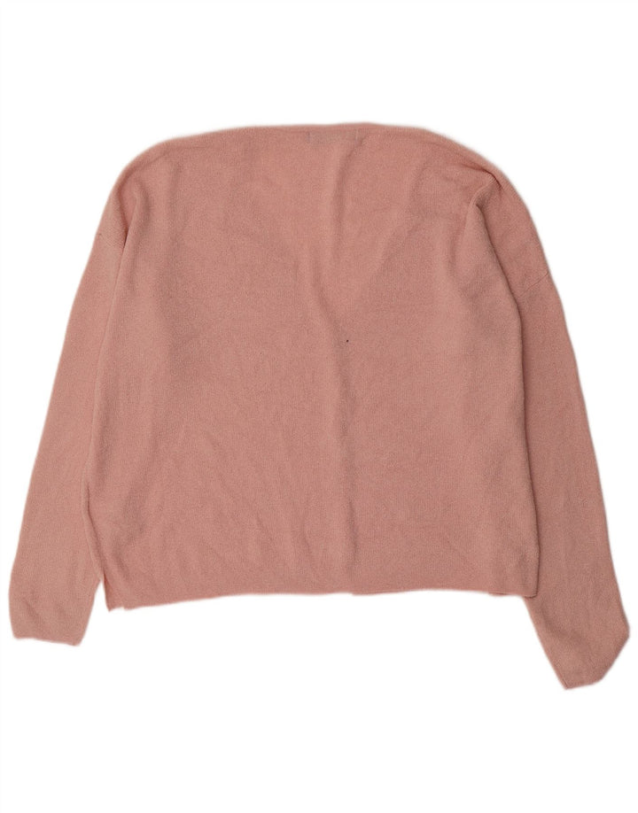Marks & Spencer Dame Oversized Cardigan Sweater UK 16 Large Pink Acryl