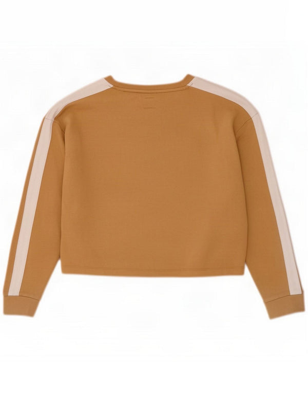 Jack Wills Womens Oversized Crop Sweatshirt Jumper UK 10 Small Beige