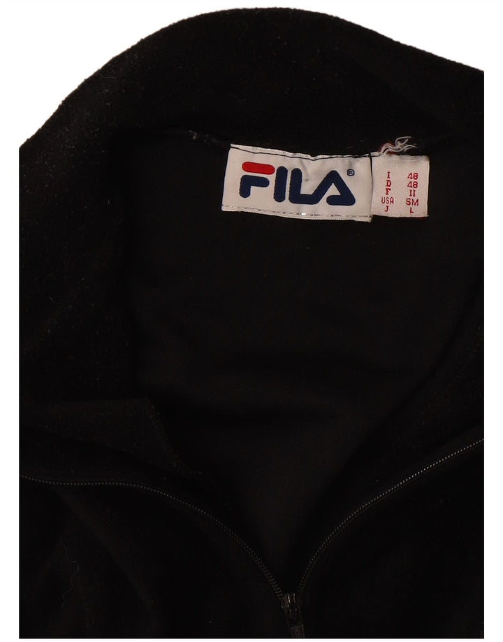 FILA Fleecetrøje til mænd med lynlås IT 48 Medium Sort