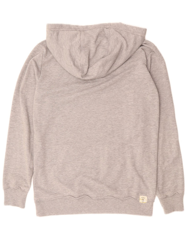Guess Womens Longline grafisk hættetrøje med lynlås-hals UK 14 Medium Grey