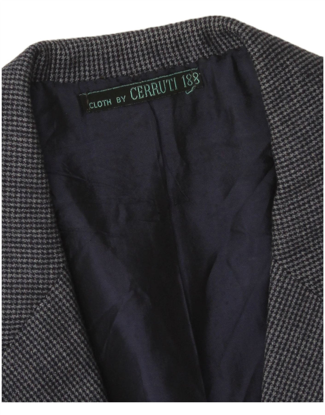 Cerruti 1881 Herre 2-knaps blazerjakke UK 38 Medium marineblå ternet