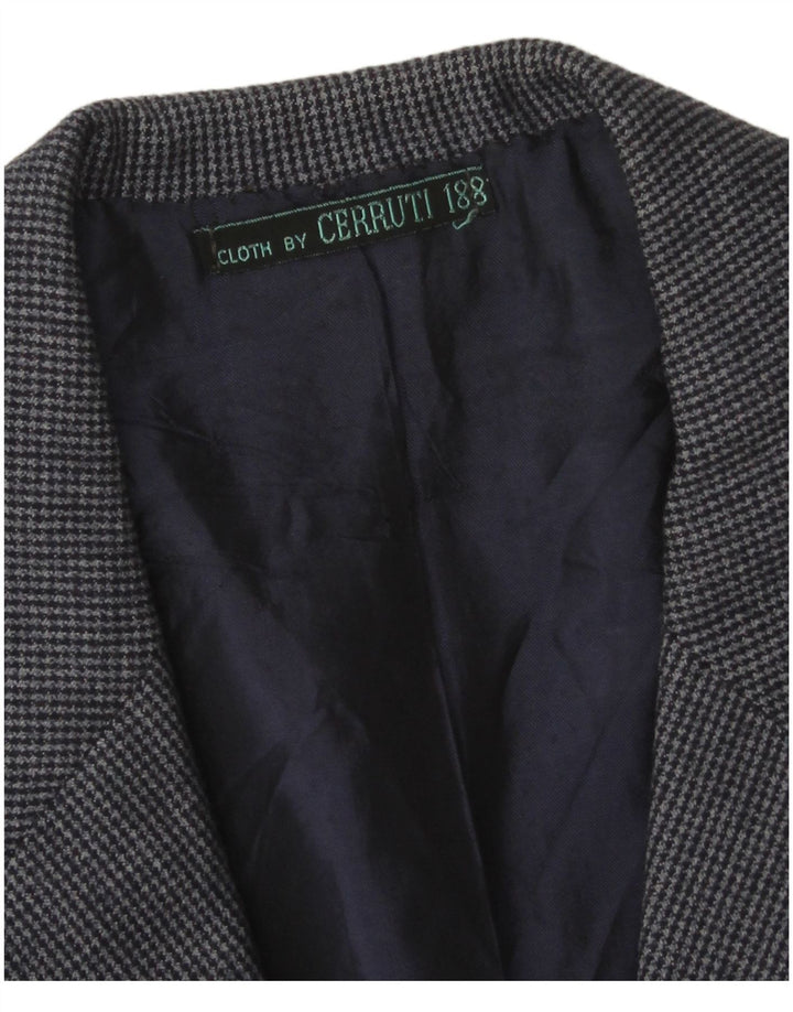 Cerruti 1881 Herre 2-knaps blazerjakke UK 38 Medium marineblå ternet