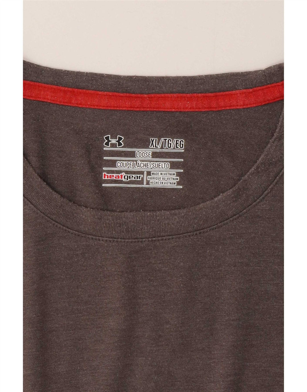 Under Armour Herre T-Shirt Top XL Grå Polyester