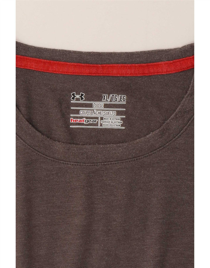 Under Armour Herre T-Shirt Top XL Grå Polyester