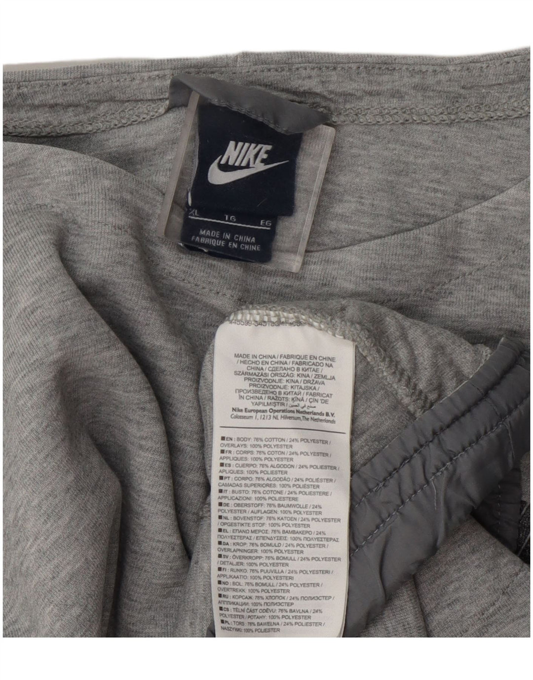 Nike Dame Sweatshirt Jumper UK 18 XL Grå Bomuld