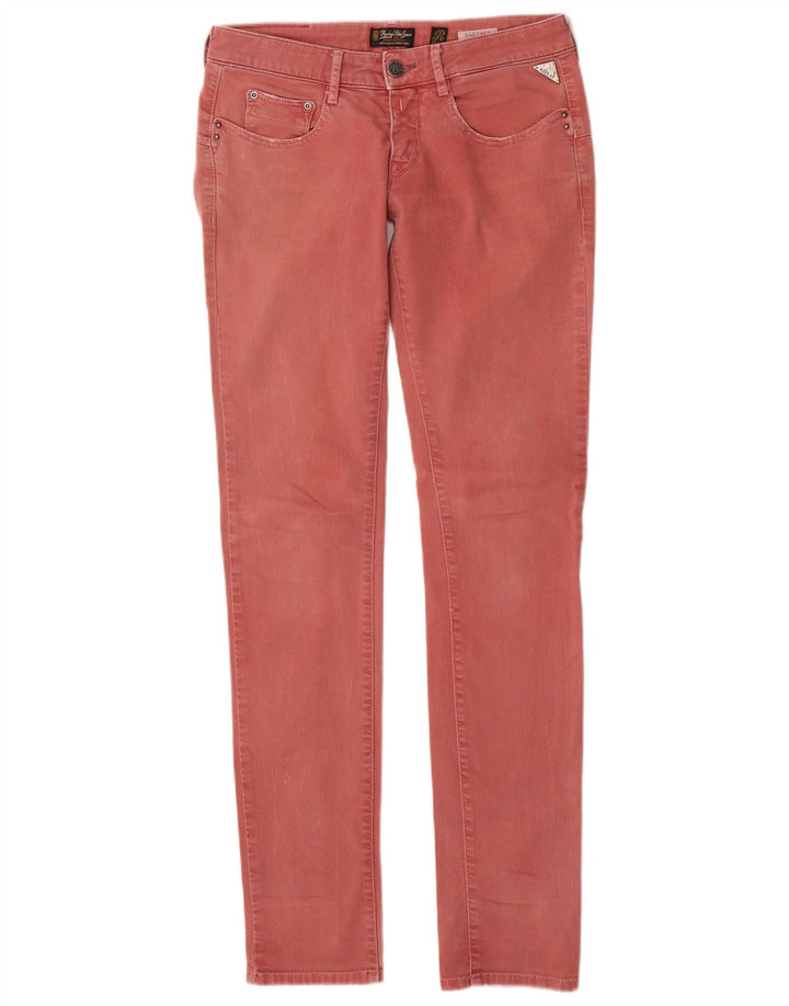 REPLAY Dame Low Skinny Jeans W29 L32 Pink Bomuld