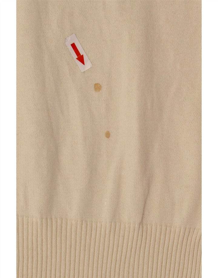 Levi's Dame V-hals sweater UK 12 Medium Off White
