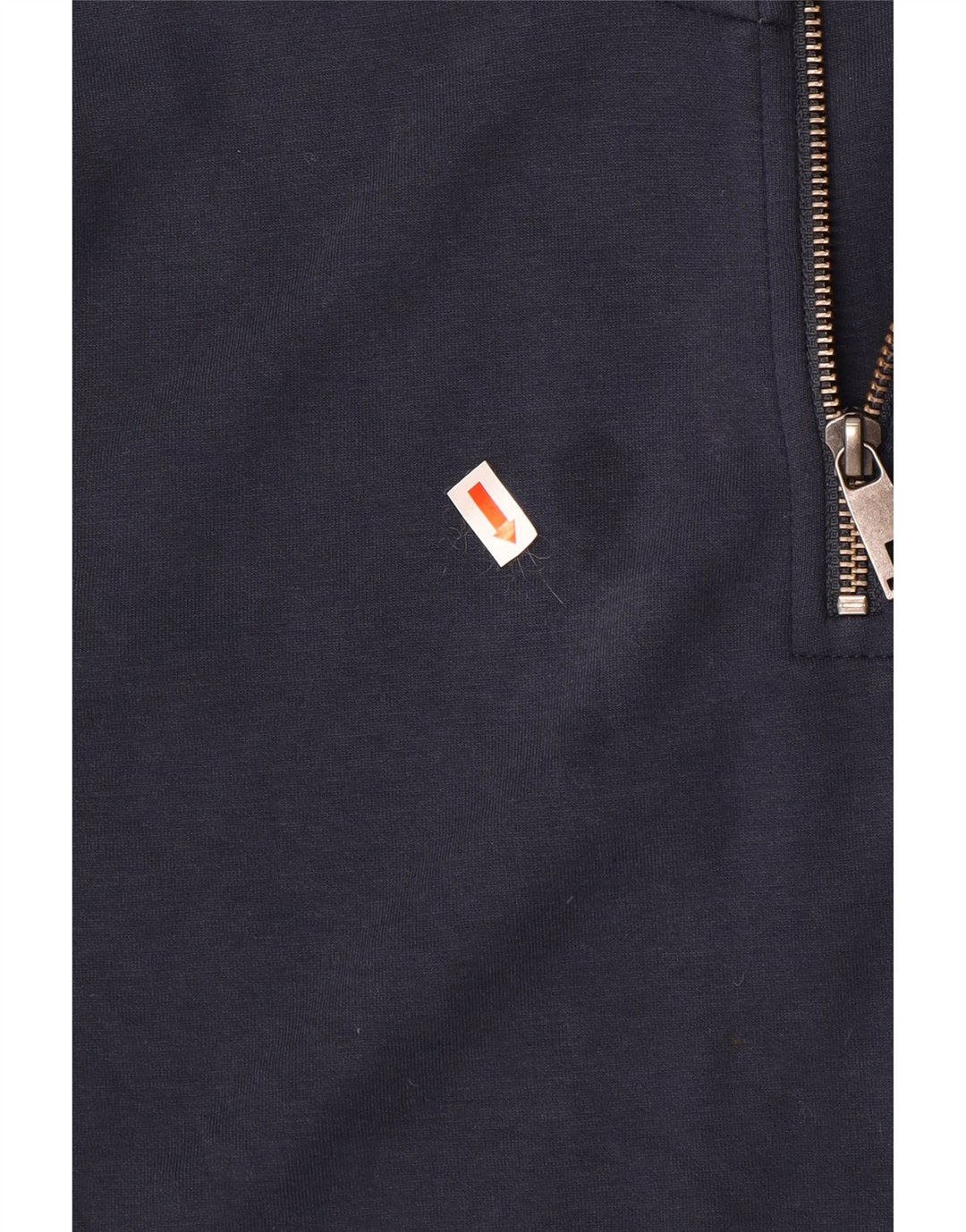 Ted Baker Herre Zip Neck Sweatshirt Jumper Størrelse 3 Medium Navy Blue Bomuld