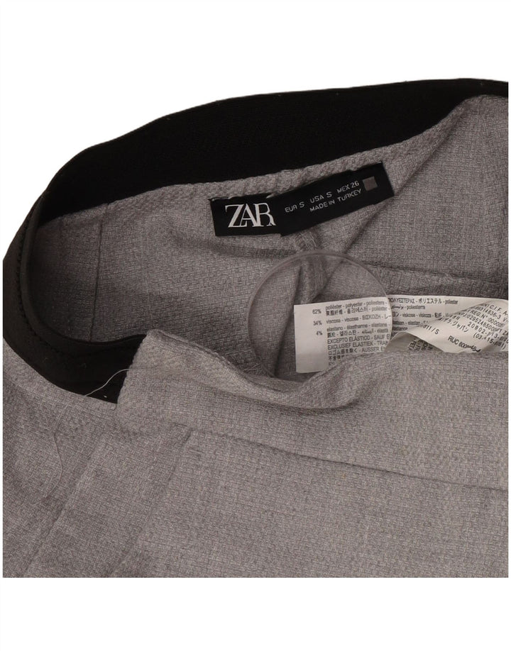 Zara Slim Suit Bukser Small W26 L28 Grå polyester