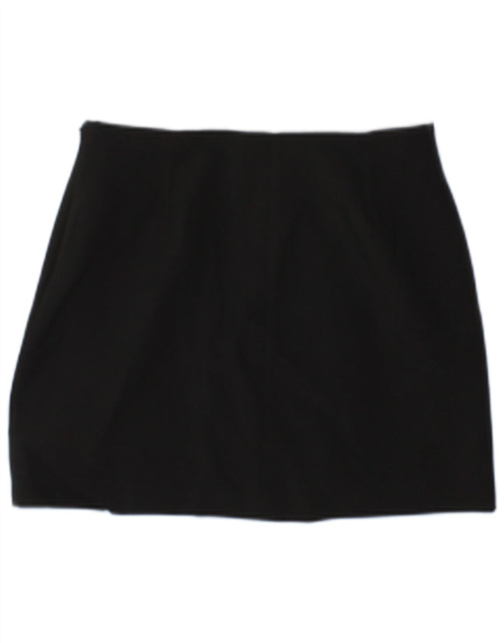 Zara Dame Mini Nederdel Small W26 Sort Polyester