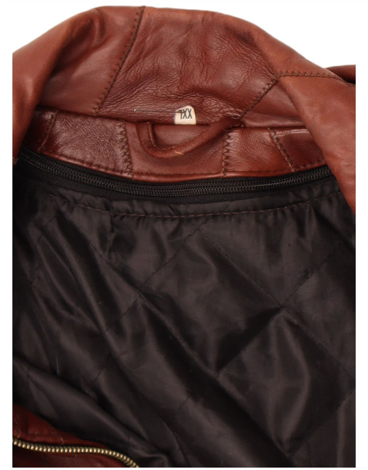 Vintage herre læderjakke UK 44 2XL Brun