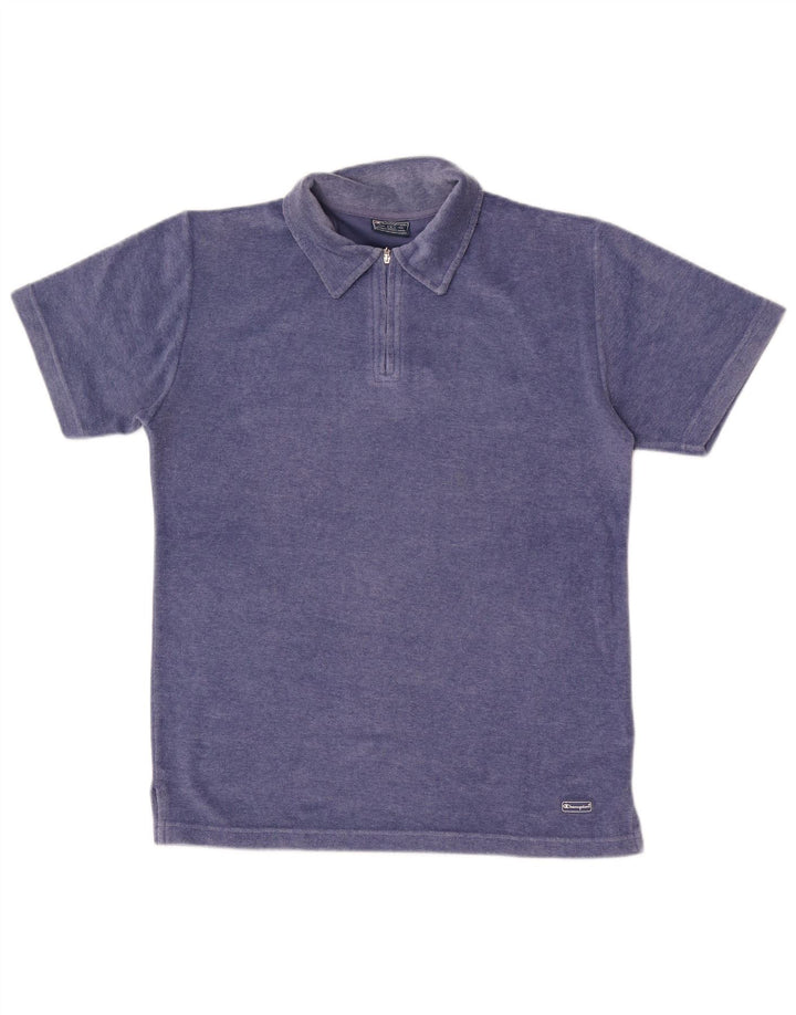 Champion Herre Velvet Polo Shirt Stor Blå Polyester