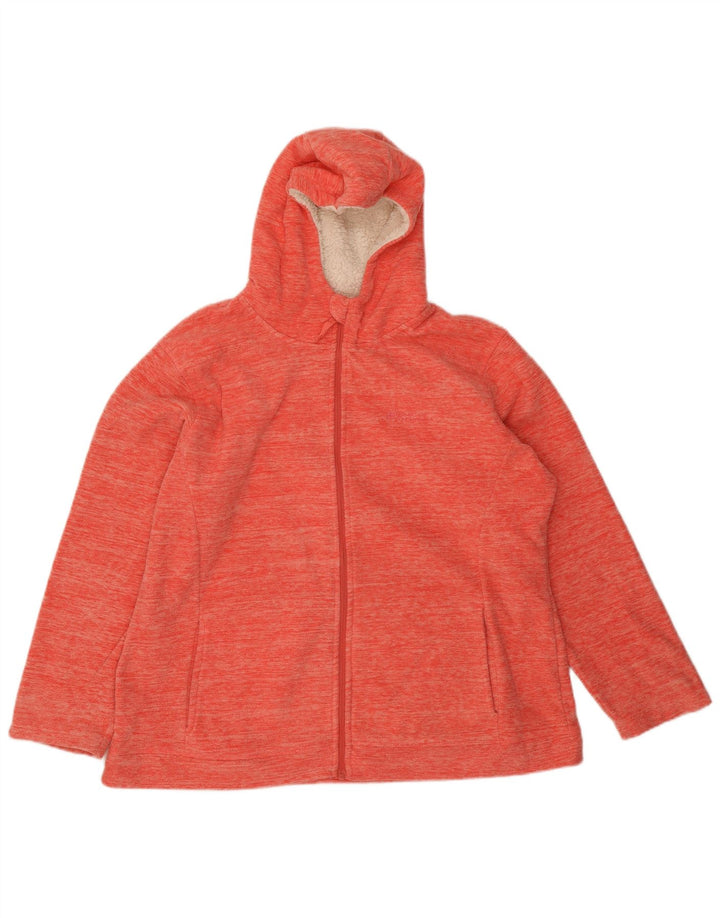 Mountain Warehouse Dame Hætte Fleecejakke UK 20 2XL Rød Polyester