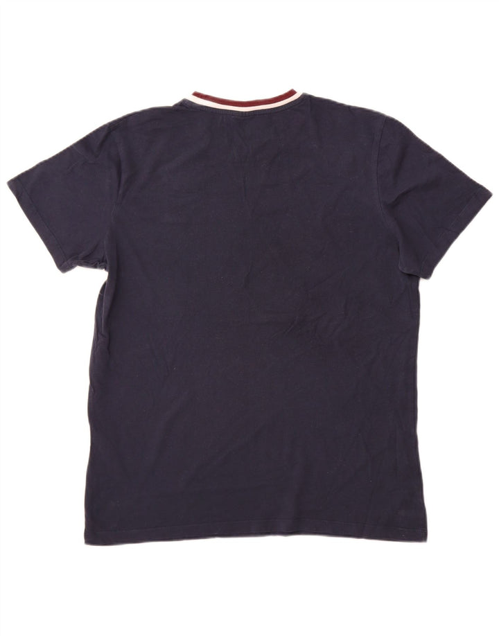 JACK & JONES Herre T-shirt Top Stor marineblå bomuld