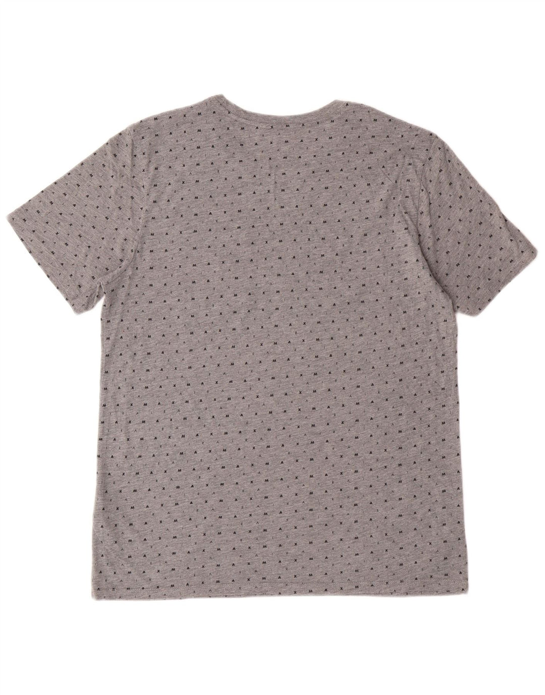 NIKE Mens Athletic Cut T-Shirt Top Medium Grey Geometric Polyester