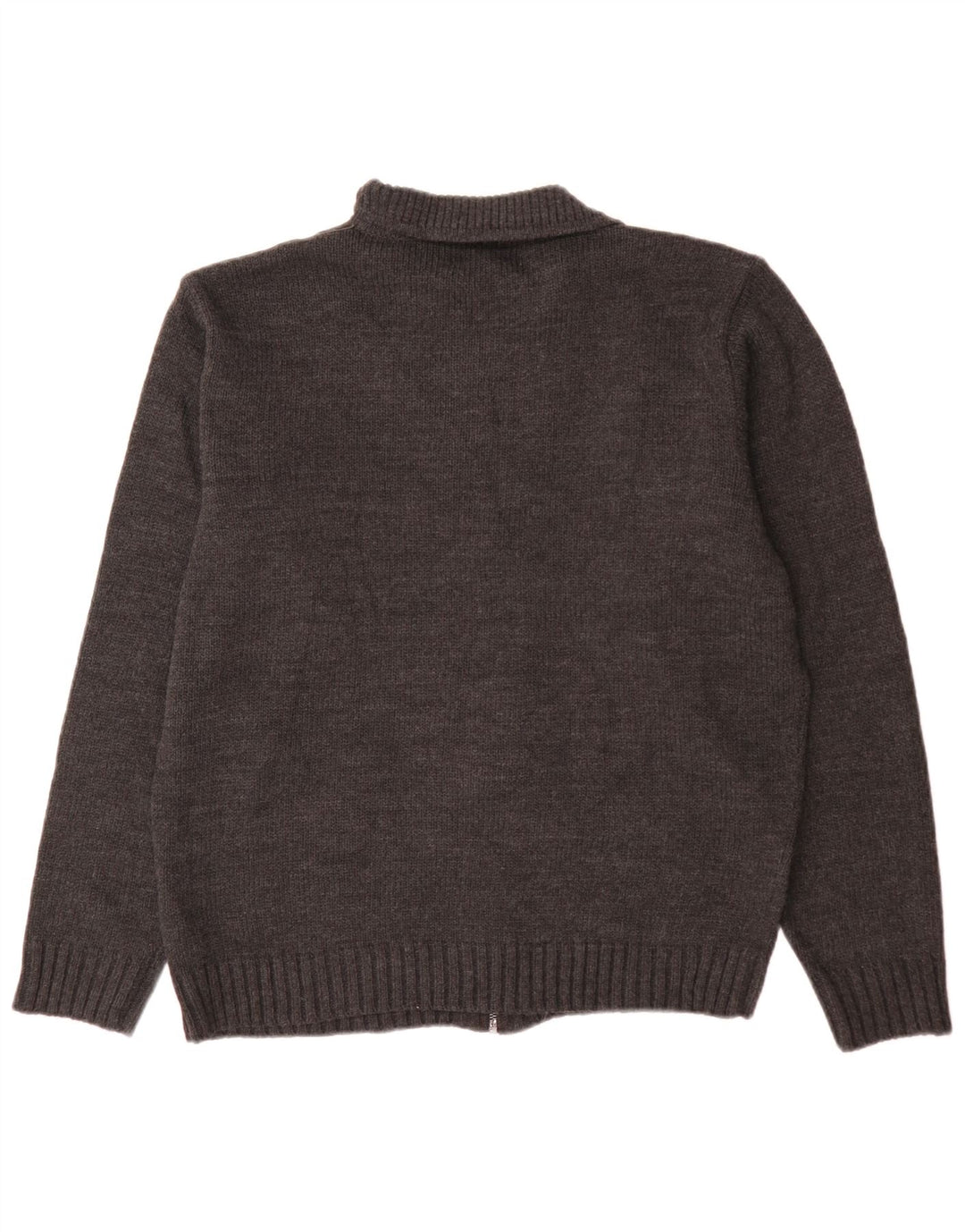 Marks & Spencer Herre Regular Fit Cardigan Sweater Large Grå Akryl