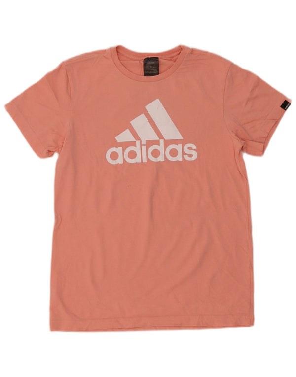Adidas Womens Graphic Graphic T-Shirt Top UK 4/6 XS Pink
