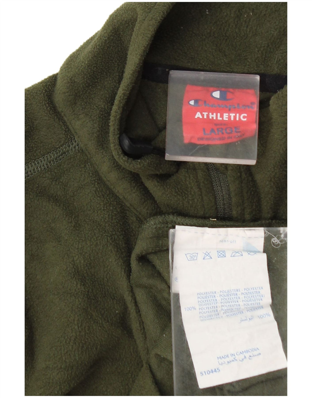 Champion Herre lynlås hals Fleece Jumper Stor Khaki Polyester