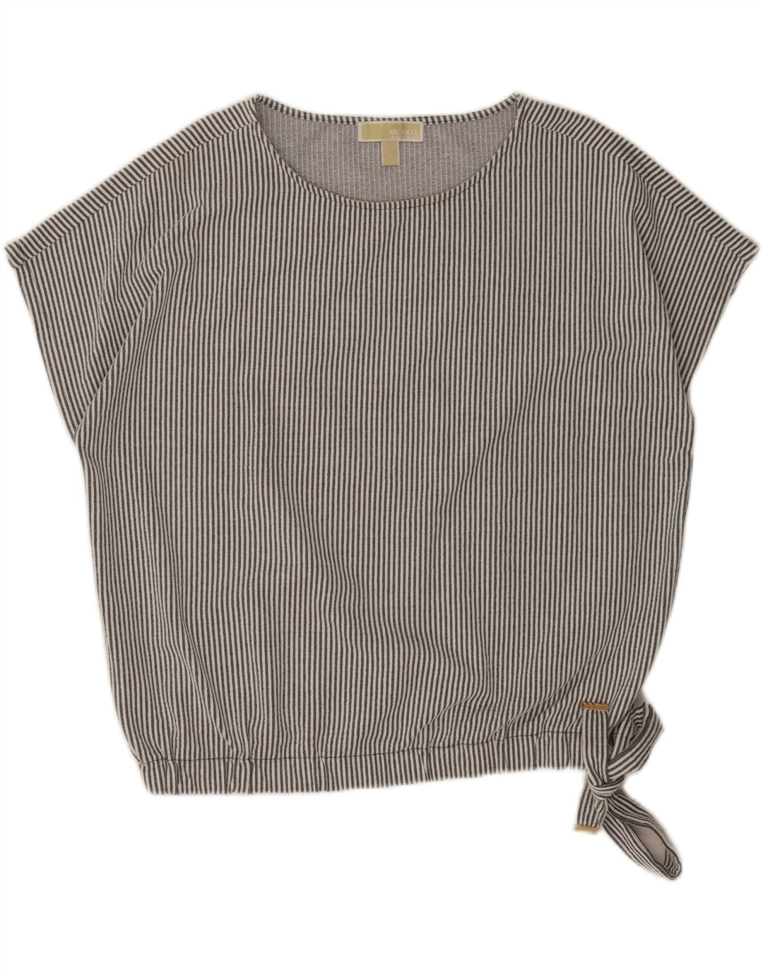 MICHAEL KORS Womens Blouse Top UK 18 XL Grey Striped Cotton Vintage Michael Kors and Second-Hand Michael Kors from Messina Hembry 