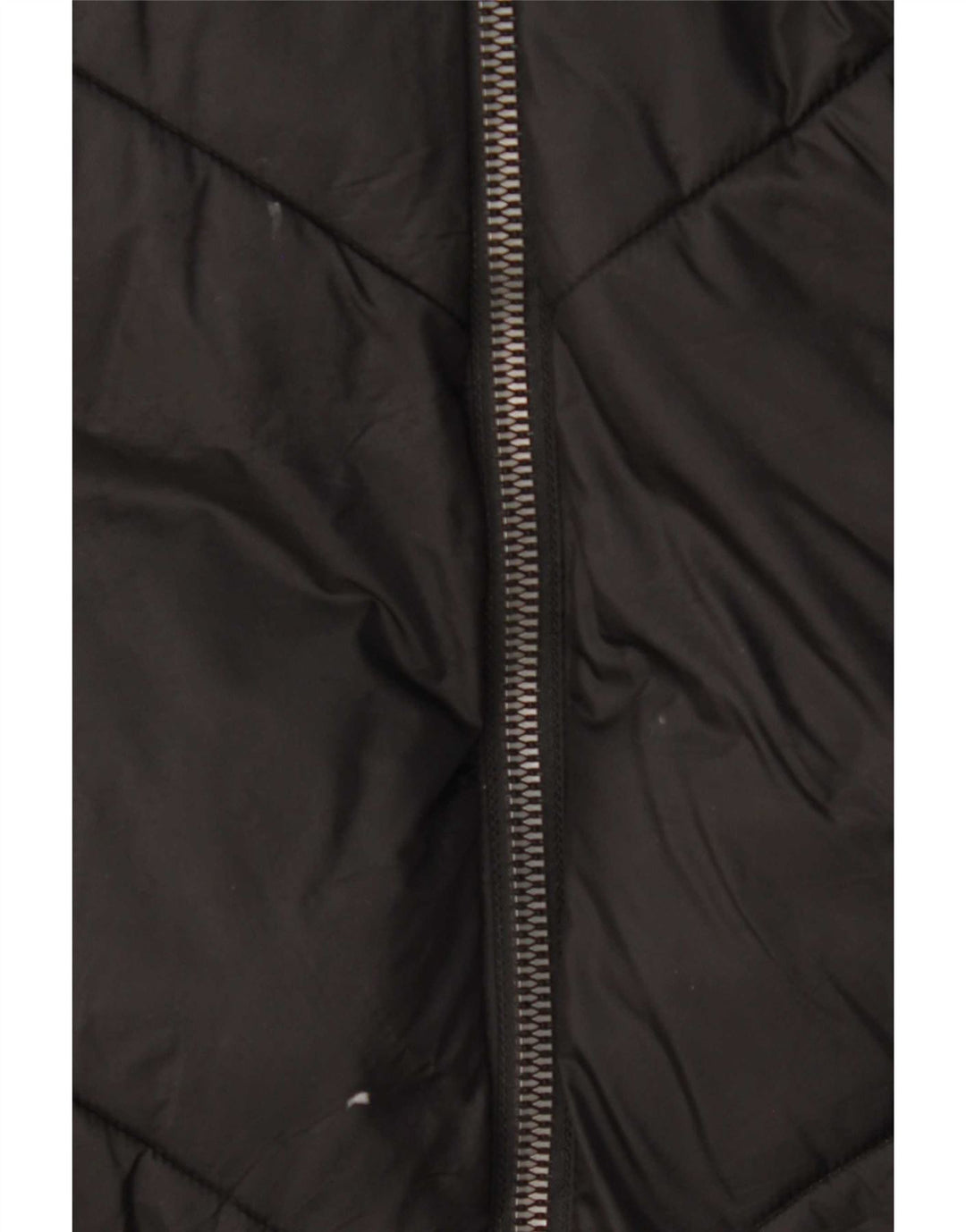 Zara Dame Hætte Polstret Frakke UK 14 Medium Sort Polyester