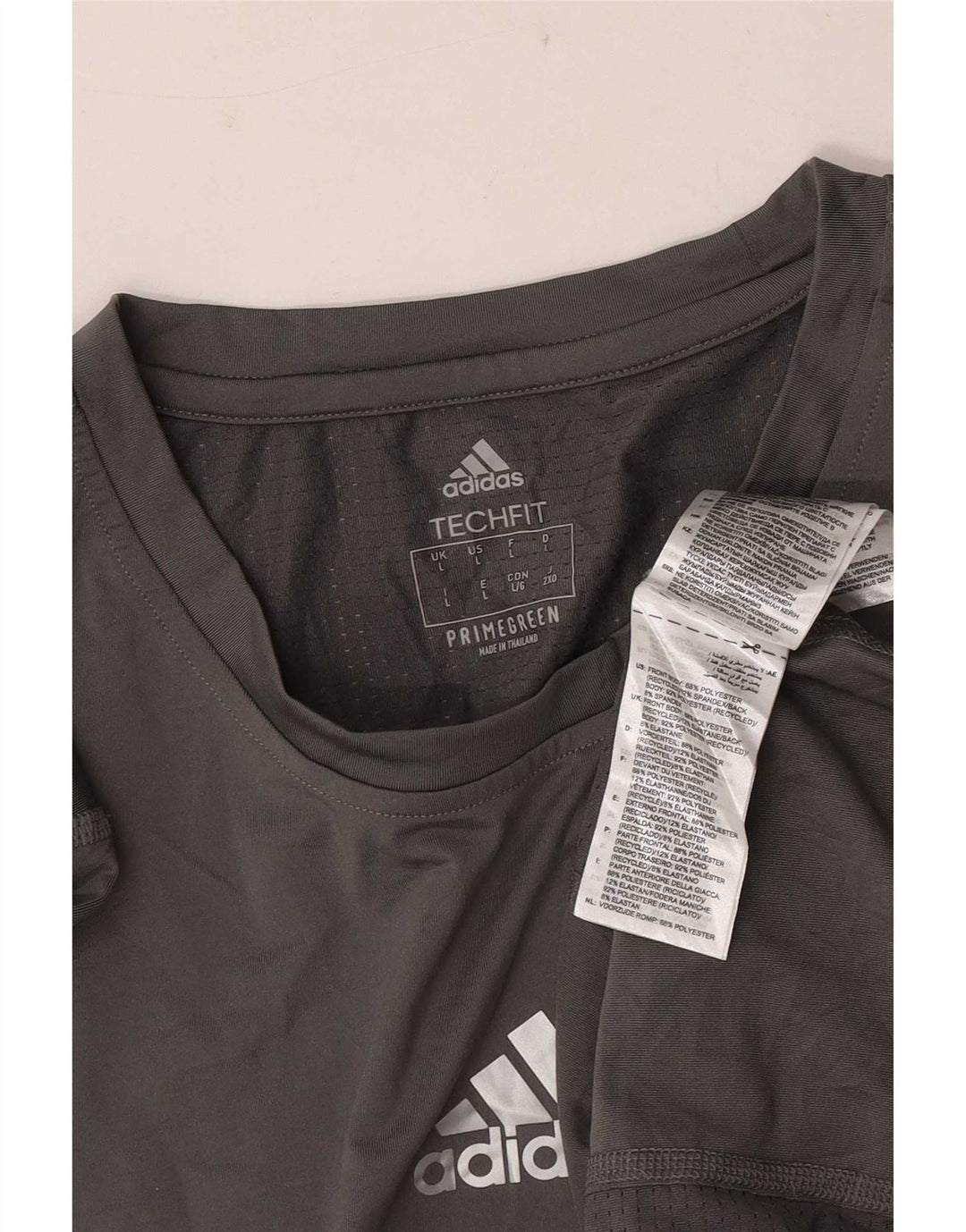Adidas Herre T-Shirt Top Stor Grå Polyester