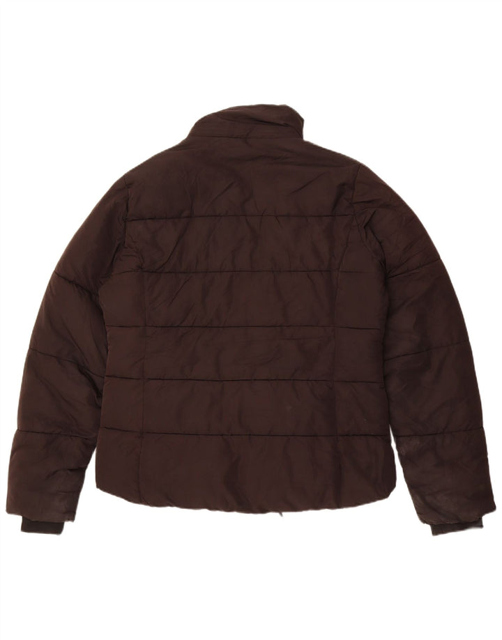 Topshop Dame Oversized Polstret Jakke UK 12 Medium Sort Polyester