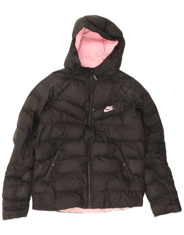 Nike Polstret hættejakke til piger 13-14 år XL sort polyester