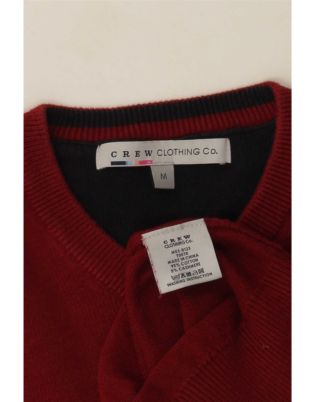 J. Crew Herre V-hals sweater Medium rød bomuld