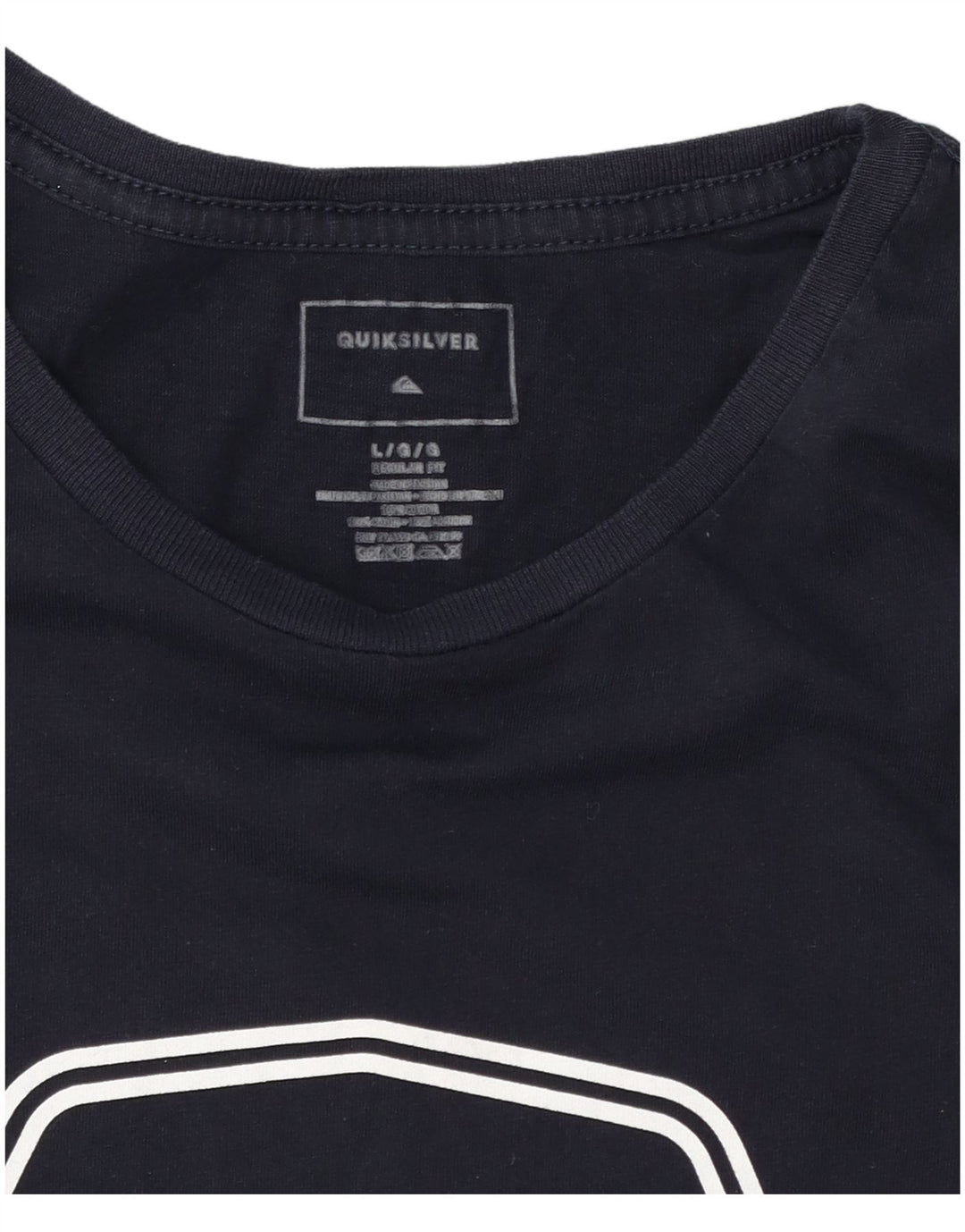 Quiksilver Herre Regular Fit Grafisk T-Shirt Top Stor Marineblå
