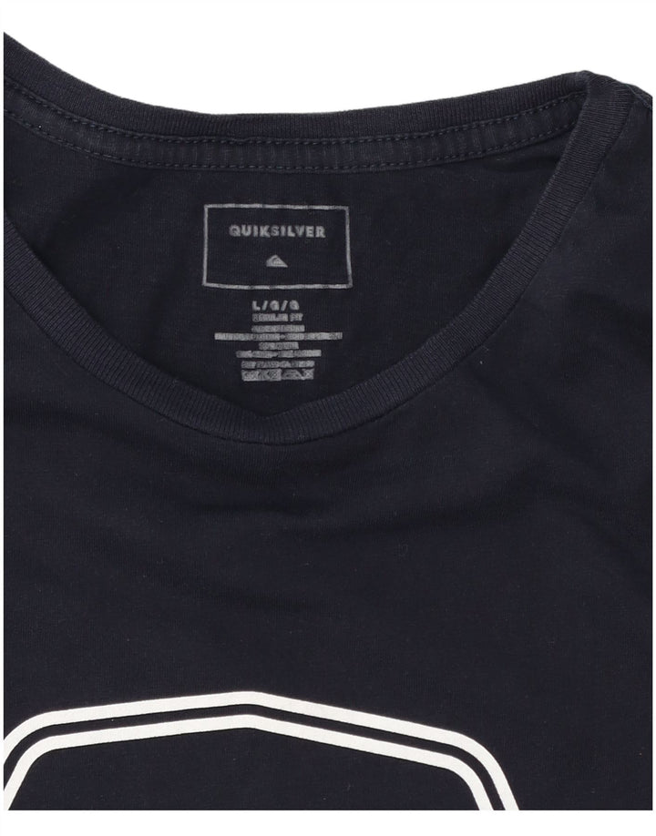 Quiksilver Herre Regular Fit Grafisk T-Shirt Top Stor Marineblå