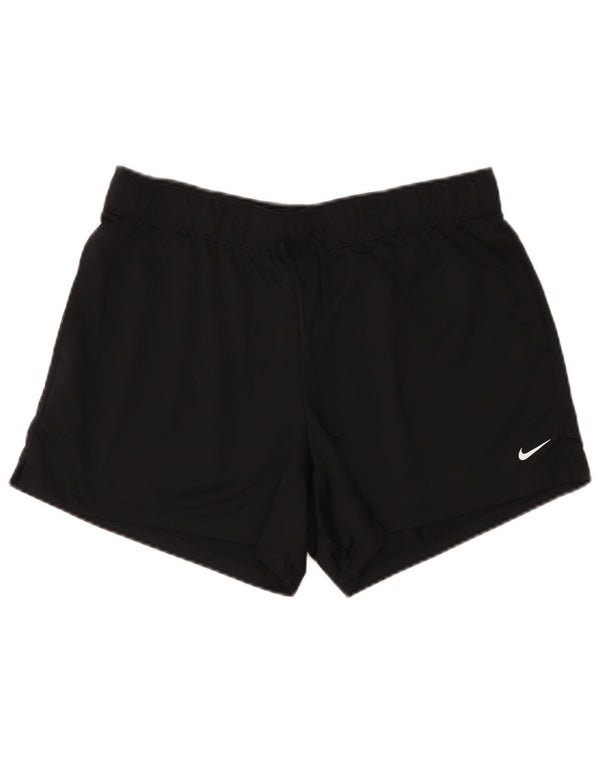 Nike Dame Dri Fit Sport Shorts UK 14 Large Black Polyester