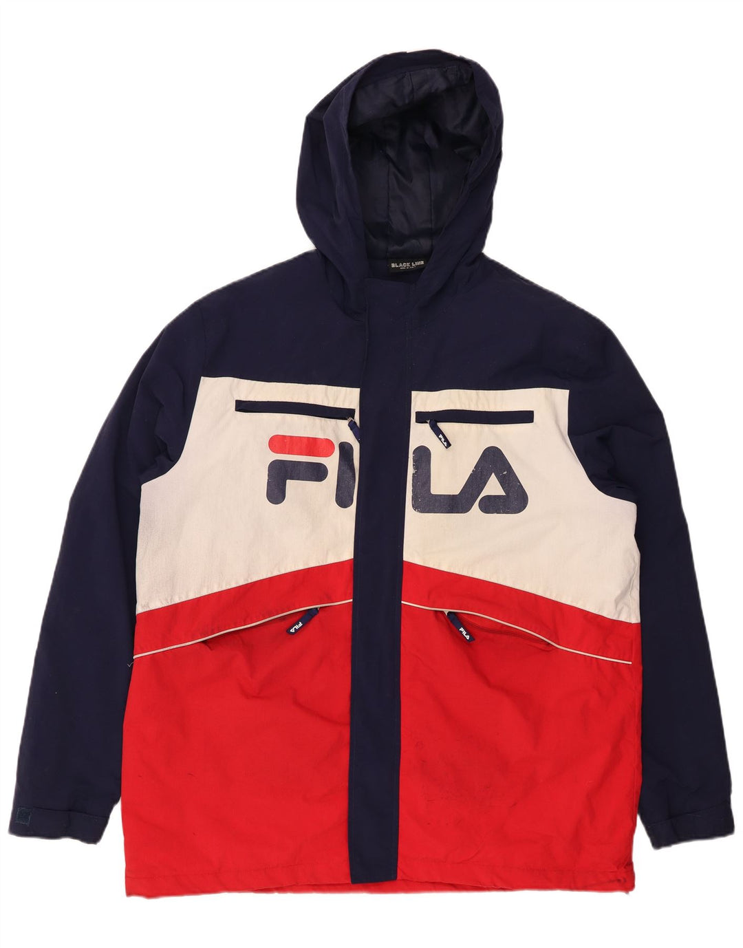 FILA Herre Grafisk Windbreaker Jacket UK 44 2XL Flerfarvet Colourblock