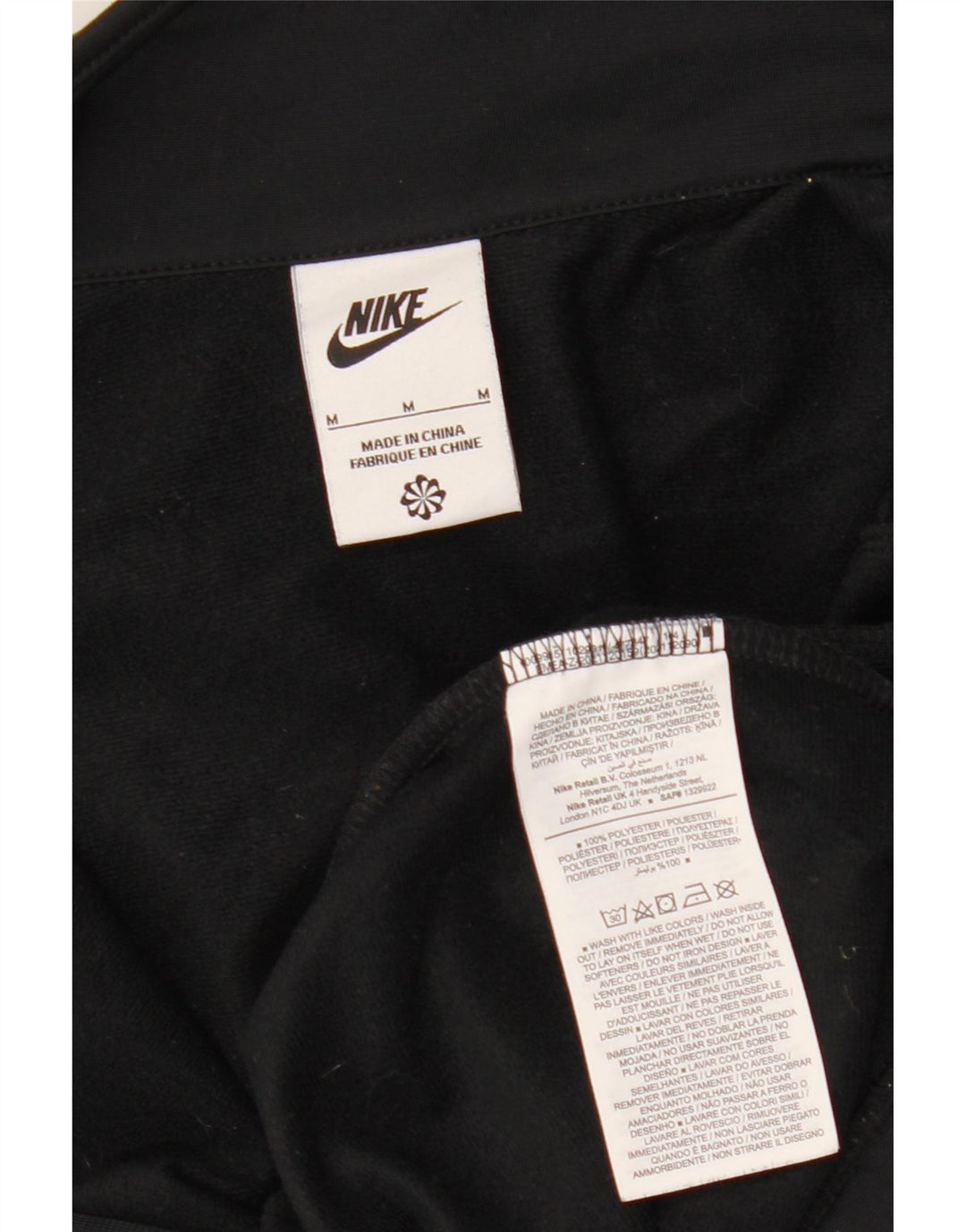 NIKE træningsdragt topjakke til kvinder UK 14 Medium Sort Polyester