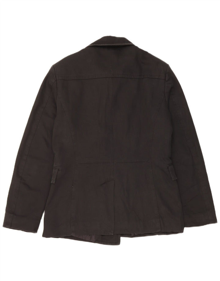 Bikkembergs Dame Dobbeltradet Blazer Jacket IT 50 XL Sort Bomuld