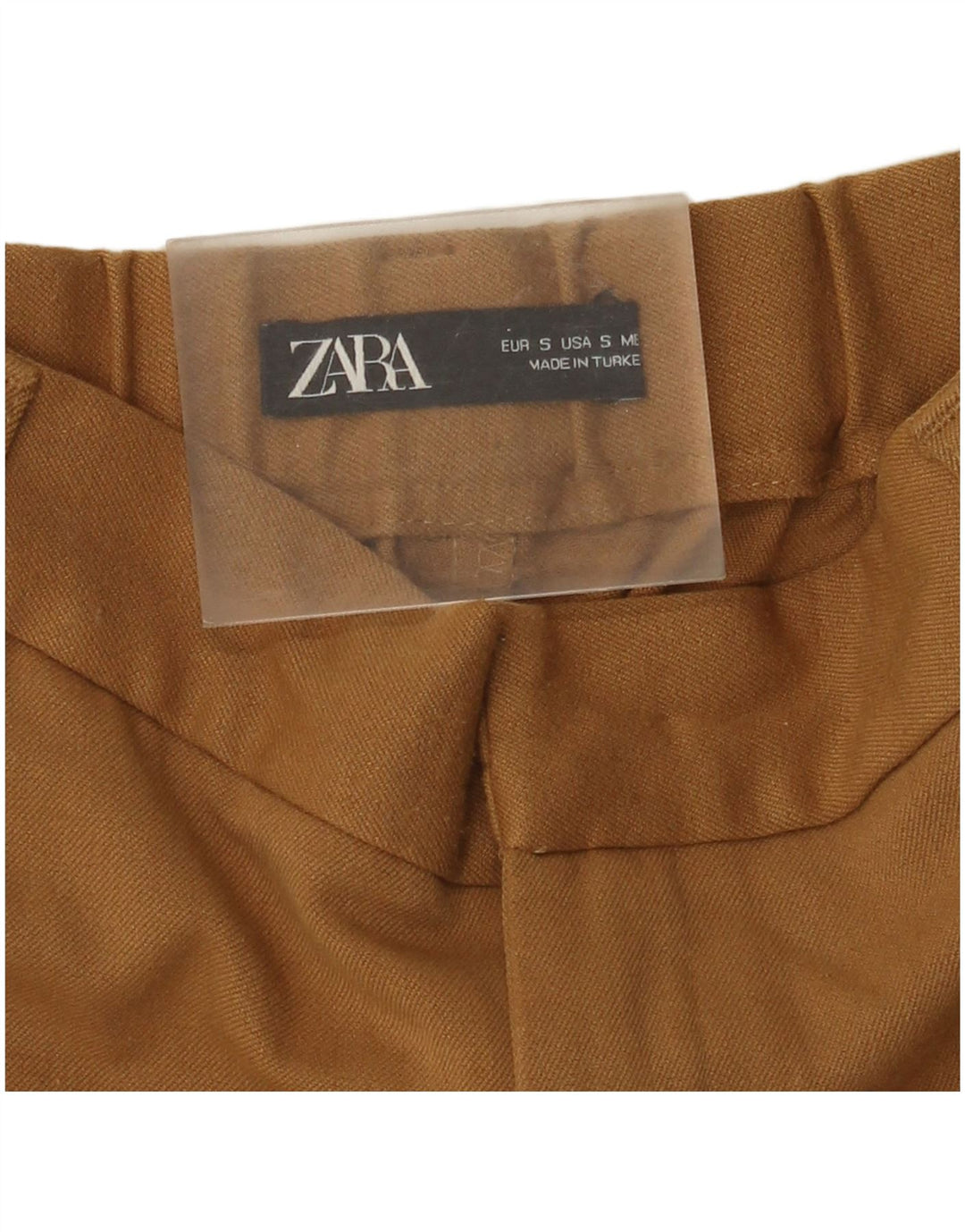 Zara Womens Cropped Trousers Small W26 L24 Brun