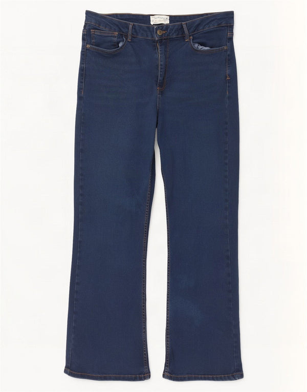 Fat Face Dame Brooke Bootcut Jeans UK 18 XL W36 L28 Blå Bomuld