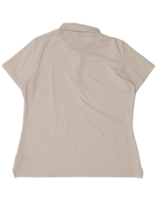 Adidas Dame Polo Shirt UK 18 XL Hvid Polyester