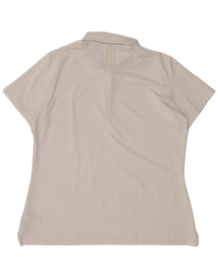 Adidas Dame Polo Shirt UK 18 XL Hvid Polyester