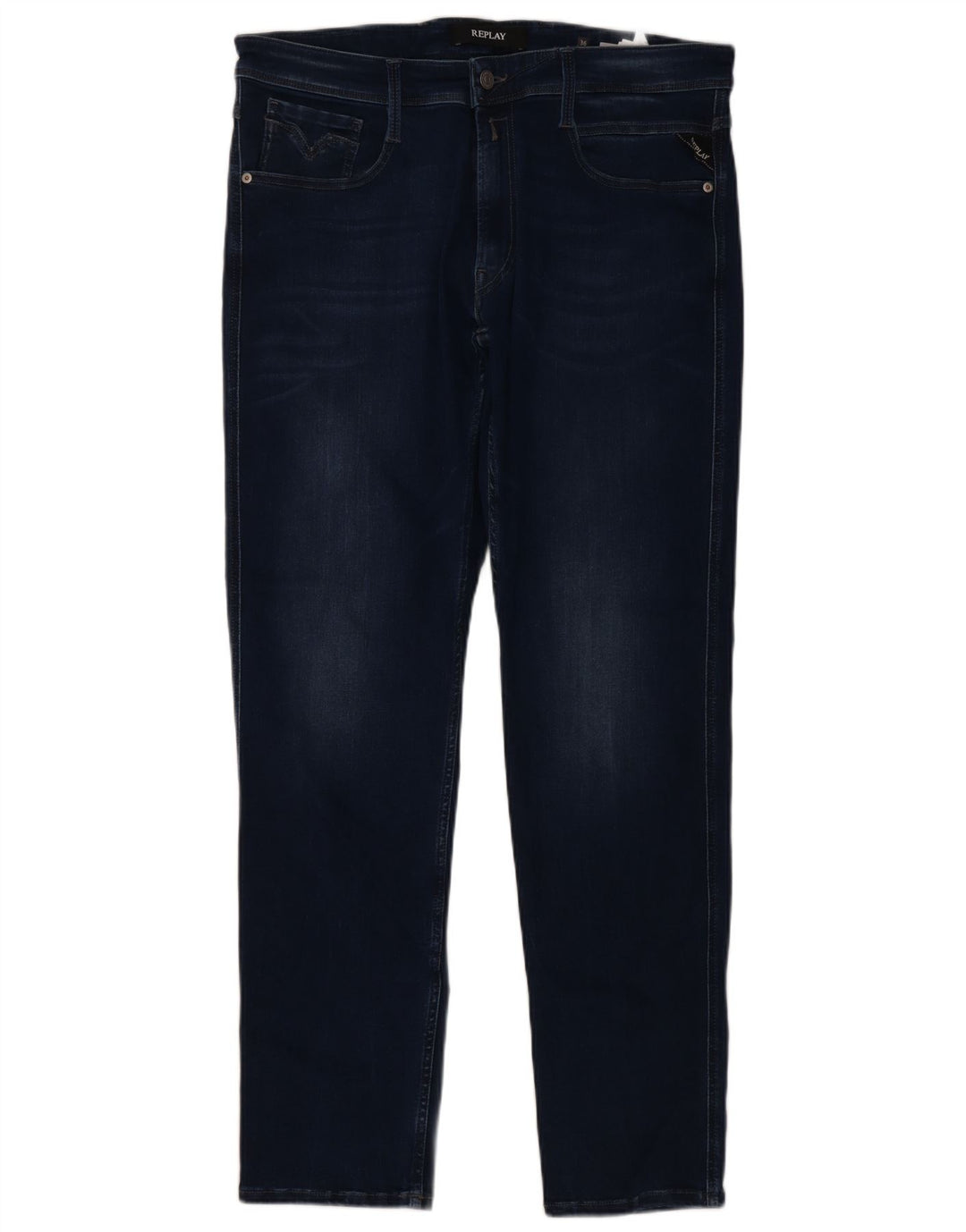 Replay Herre Slim Jeans W36 L32 Marineblå Bomuld