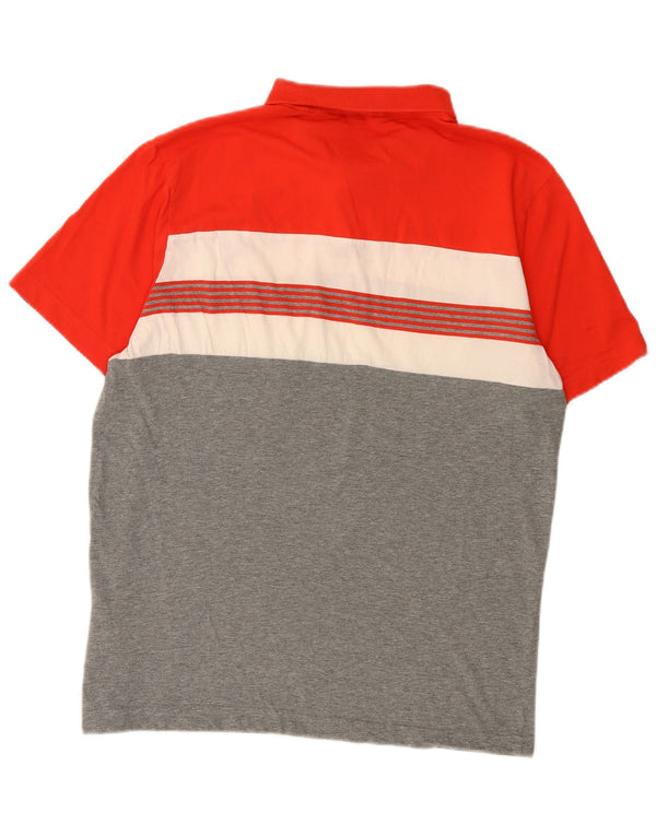 Puma Polo Shirt til mænd XL Rød Colourblock Bomuld
