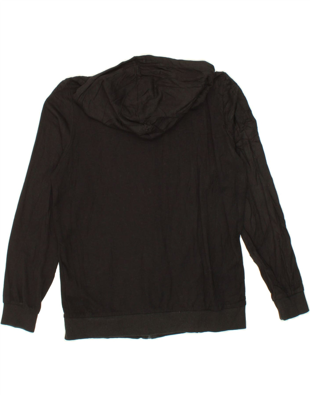 FREDDY Womens Oversized Graphic Zip Hoodie Sweater UK 10 Small Black Vintage Freddy and Second-Hand Freddy from Messina Hembry 