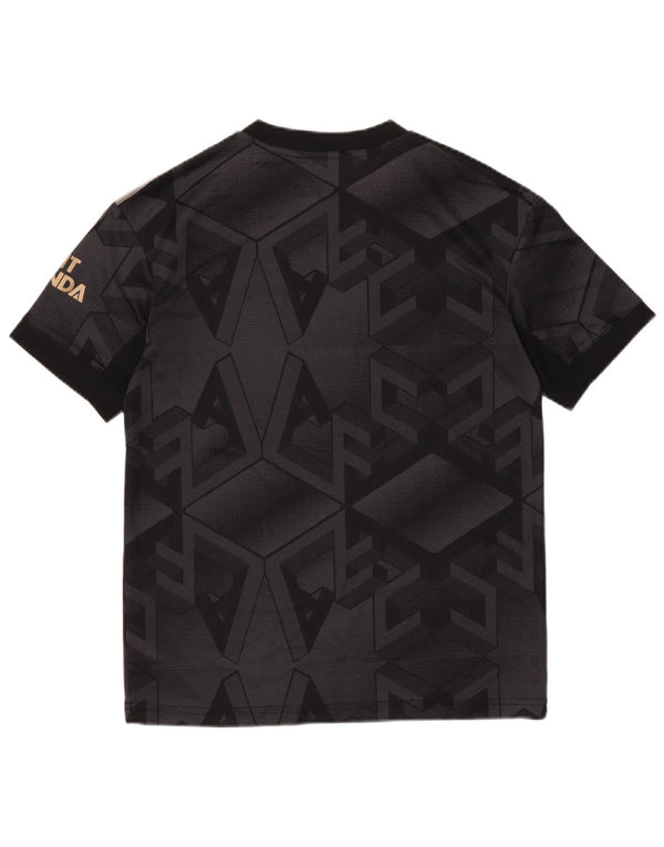 Adidas Boys Aeroready Grafisk T-Shirt Top 11-12 år Sort Geometrisk